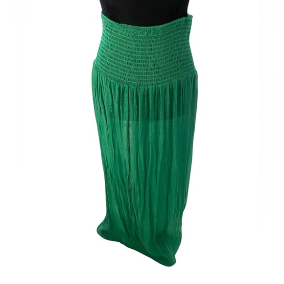 Green Swim Summer Beach Split Thigh Cover Up Skirt,dress - Picture 4 of 9